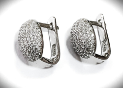 Серьги "Эстерелла" из серебра 925 пробы с фианитами