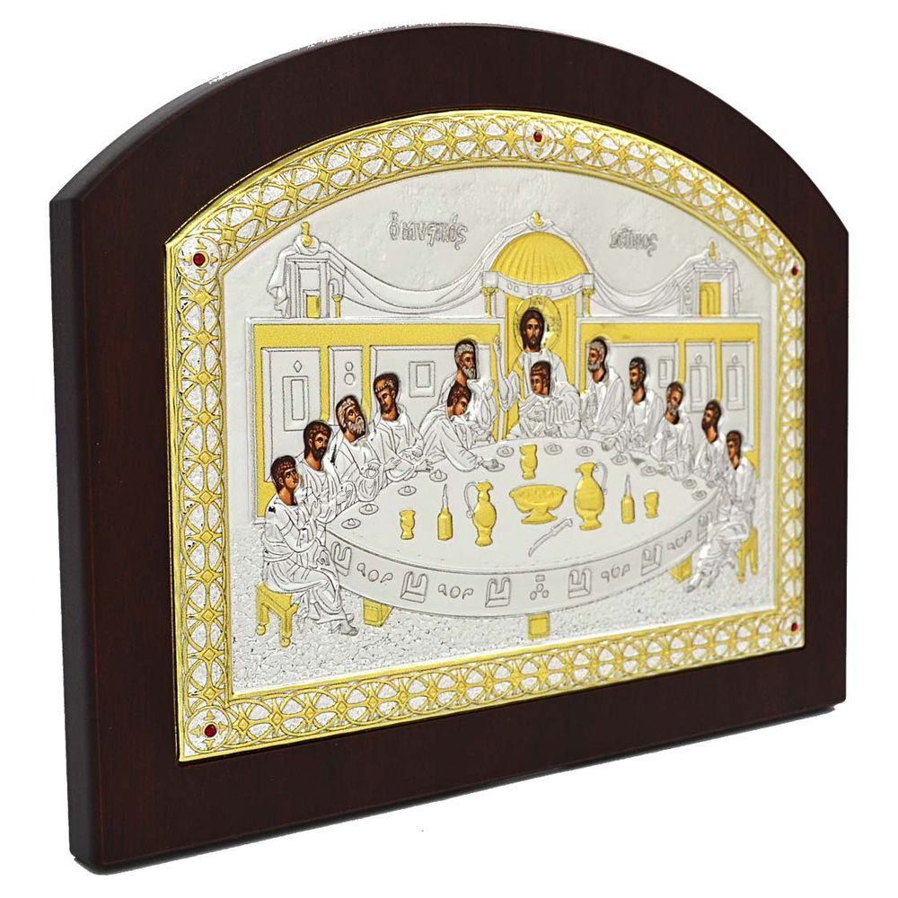 Тайная Вечеря. Икона в серебряном окладе.