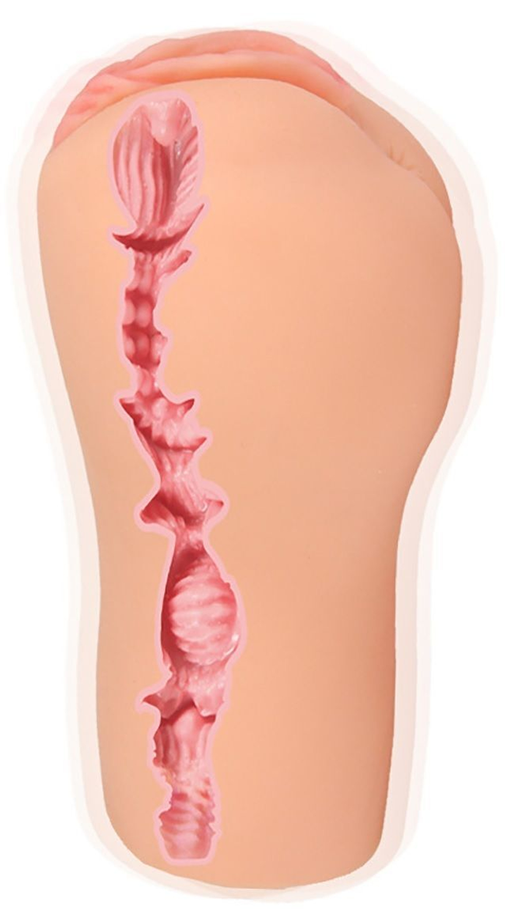 Телесный вибромастурбатор-вагина с рельефом Emily (Цвет: телесный)