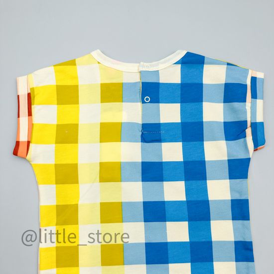 Футболка из футера (тонкого) Moi Noi, Клетка на бежевом