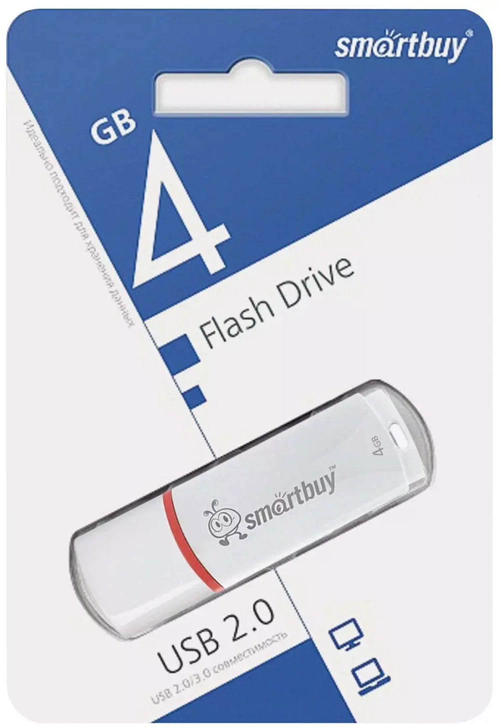 4GB USB Smartbuy Crown white
