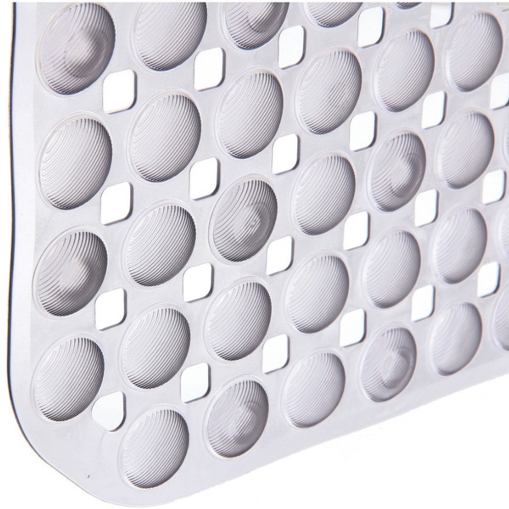 Коврик в ванну Селфи 68х36 ПВХ Сиена серый