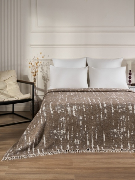 Плед хлопок TAC коричневый 150*200 см