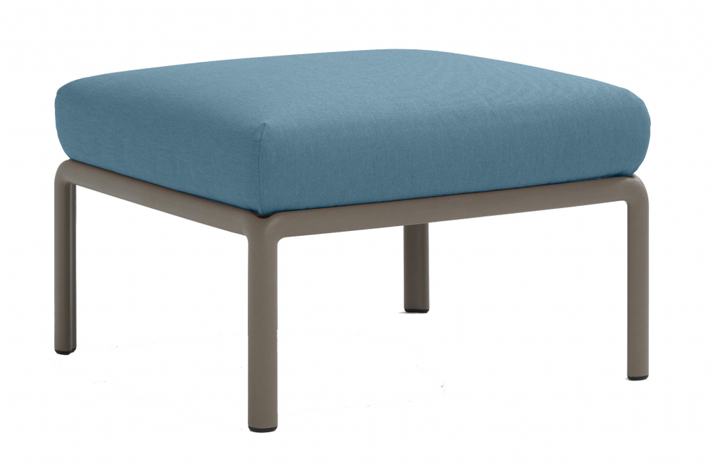 Пуф пластиковый с подушкой Nardi Komodo Pouf, тортора, синий