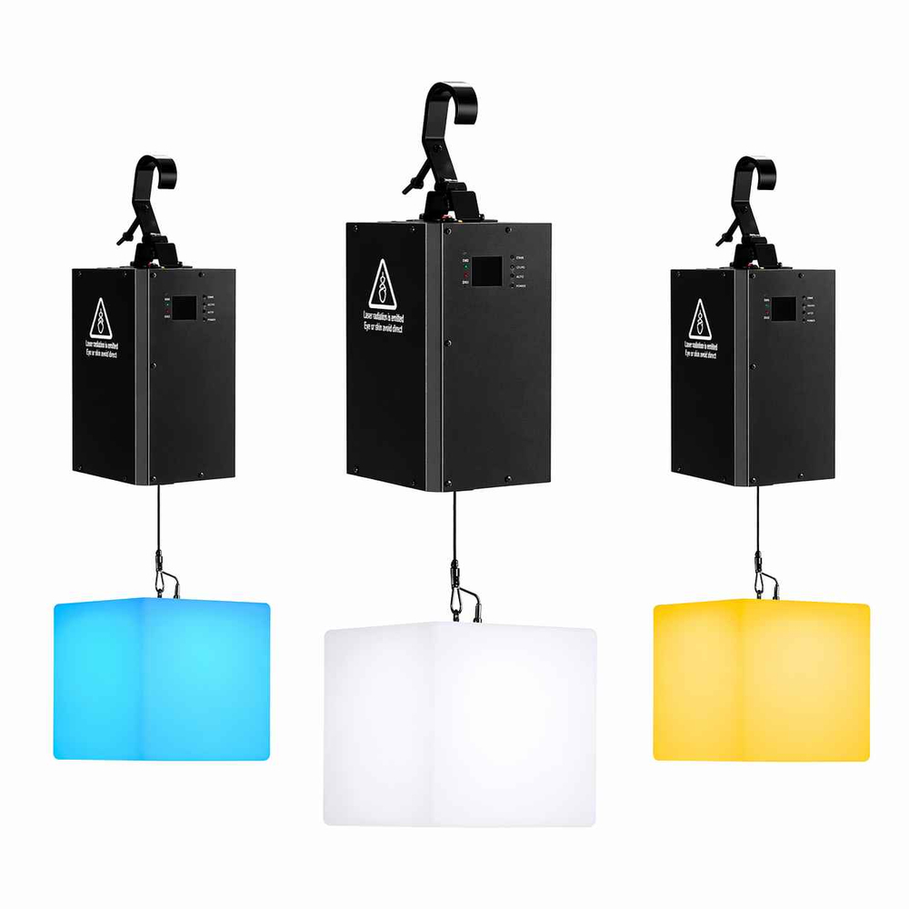 Kinetic Cube 30 см — кинетический световой куб RGBW с одной лебёдкой