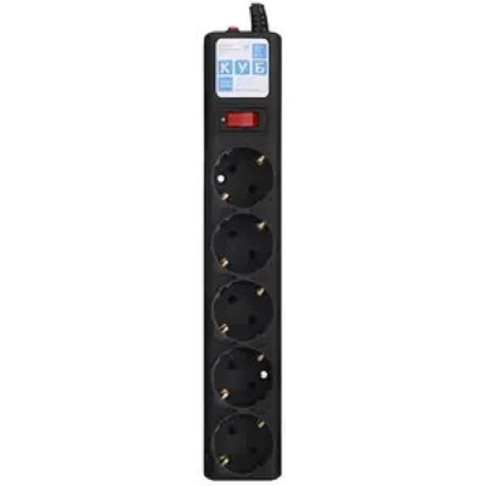 PowerCube Фильтр-удлинитель 5.0м, 5 розеток,10А (SPG5-С5), черный графит