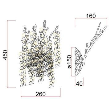 Бра 2*G9 3134/01 AP-2 золото Salice Divinare