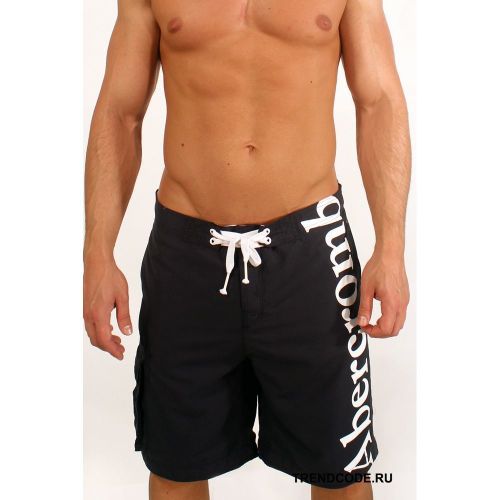 Мужские шорты пляжные черные ABERCROMBIE&amp;FITCH 52831