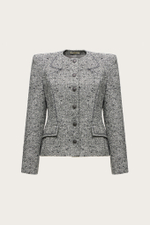 ЖАКЕТ ИЗ СЕРОГО ШЕРСТЯНОГО ТВИДА