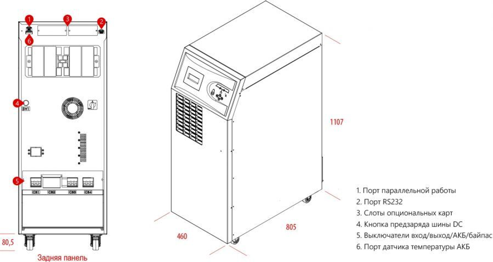 Напольный ИБП Makelsan BX3315 FA with 7Ah