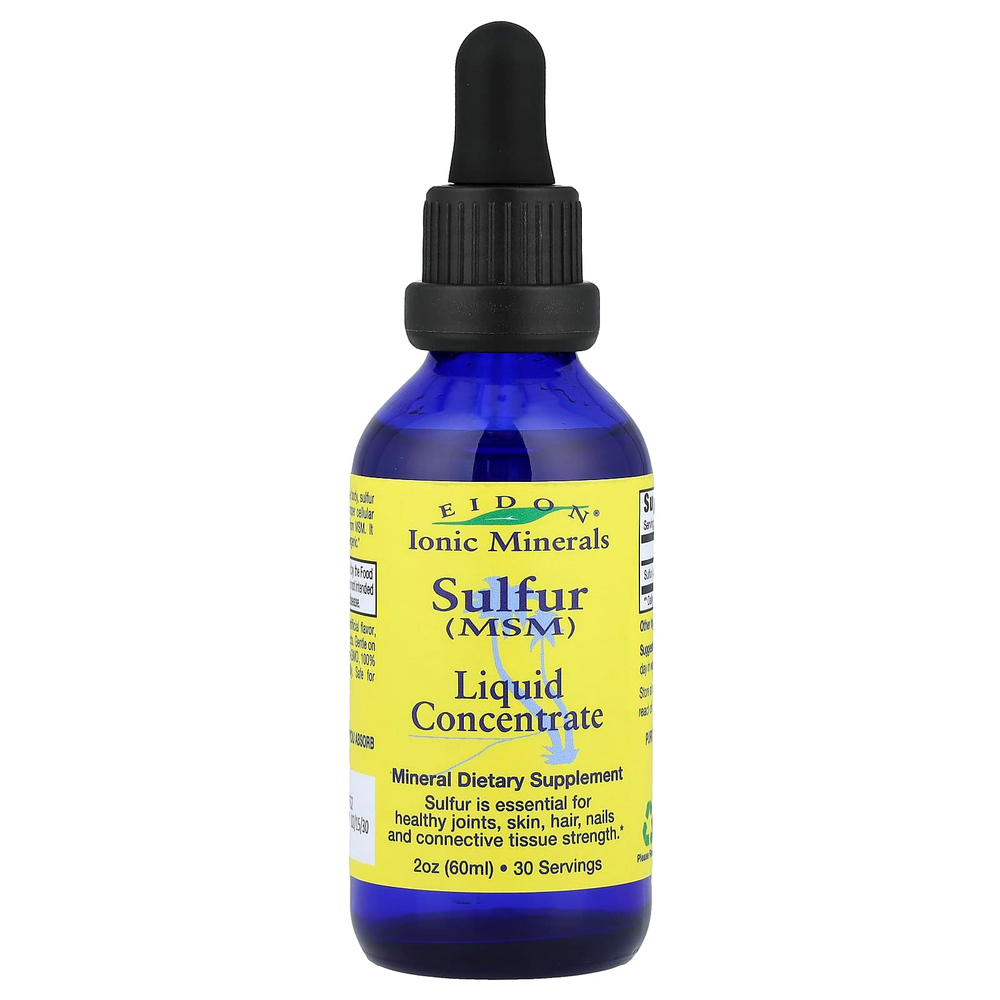 Eidon Ionic Minerals, сера, жидкий концентрат, 60 мл (2 унции)