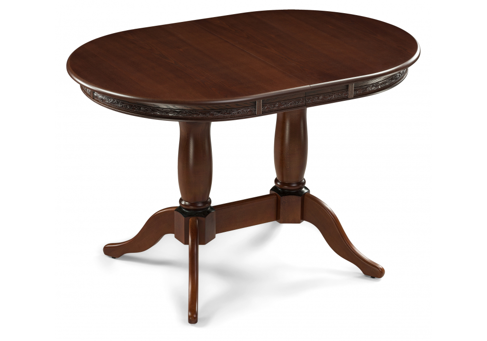 Стол деревянный Woodville Кантри 120 орех с коричневой патиной