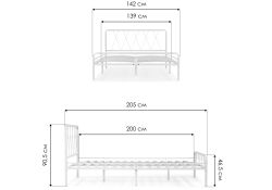 Полутораспальная кровать Иоханна 18 140х200 белая