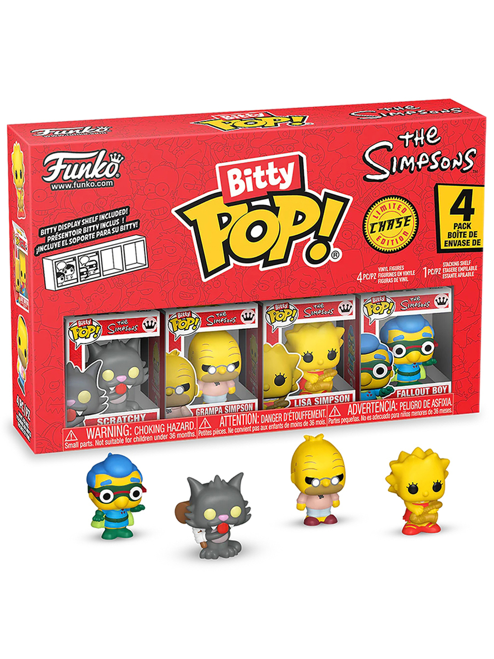 Фигурка Funko Bitty POP! Simpsons Scratchy+Grampa+Lisa+Сhase (1 of 4) 4PK 85710
