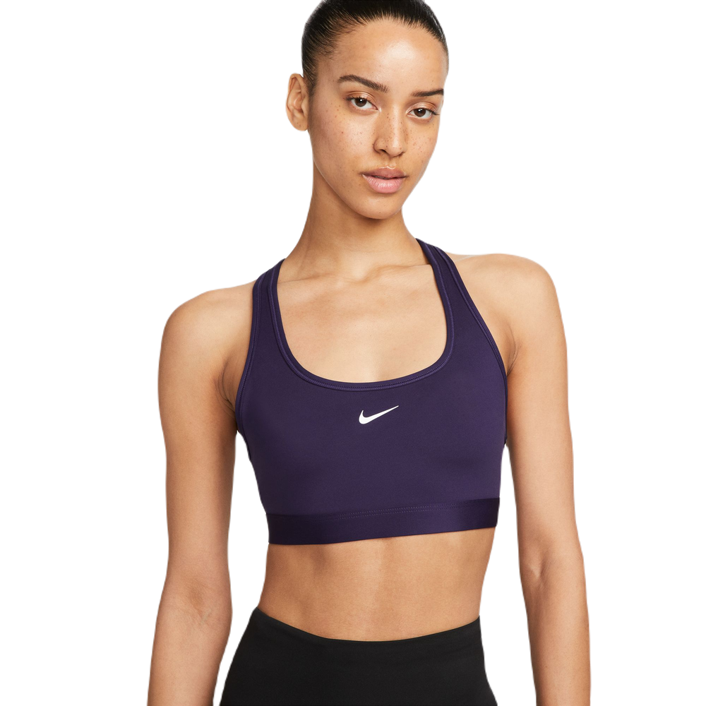 Теннисный бюстгальтер Nike Swoosh Light Support Non-Padded Sports Bra - purple ink/white