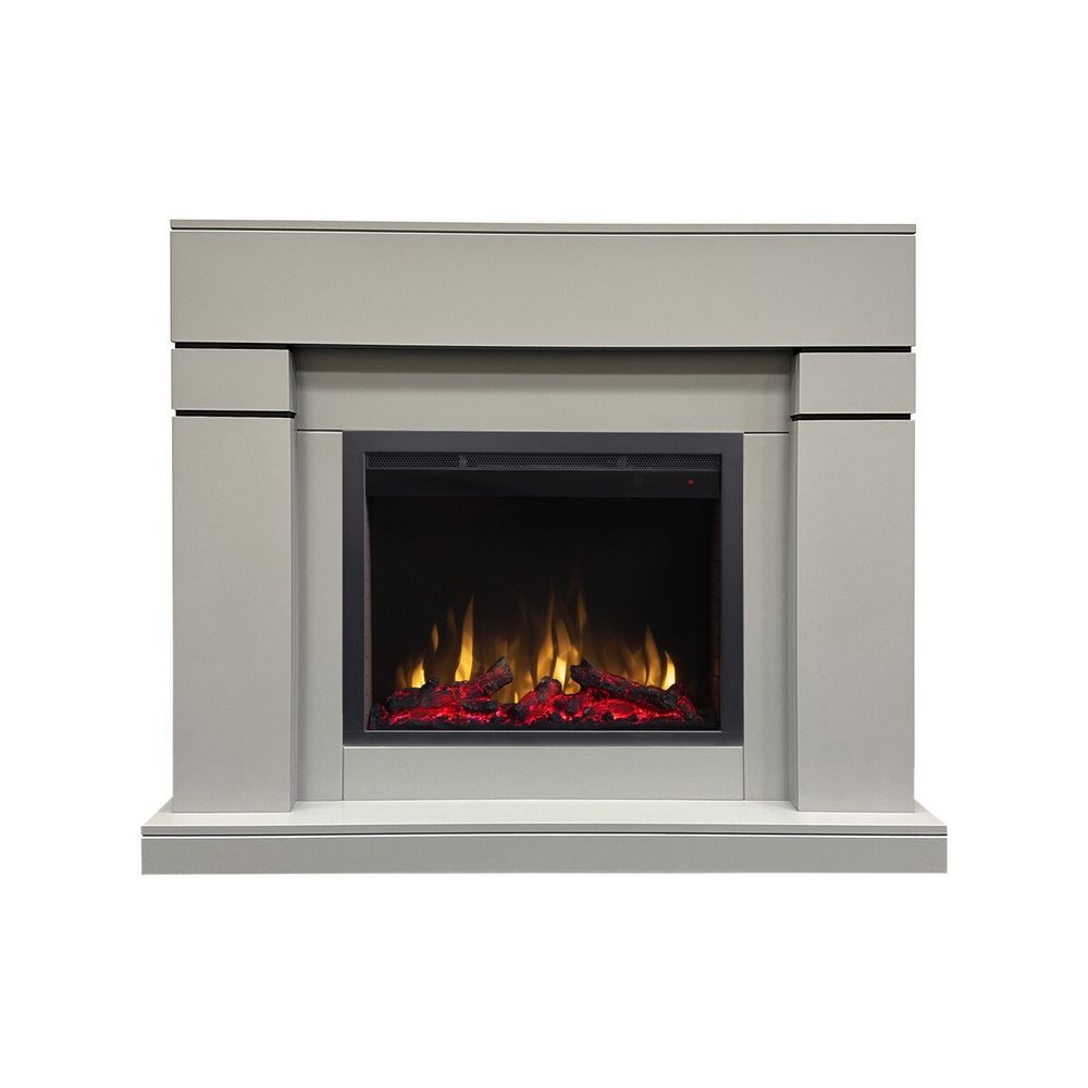 Электрокамин RealFlame Lindelse 25,5/26 GR серый c очагом Saphir 25,5
