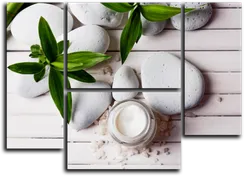 Модульная картина "Цветы в камнях"