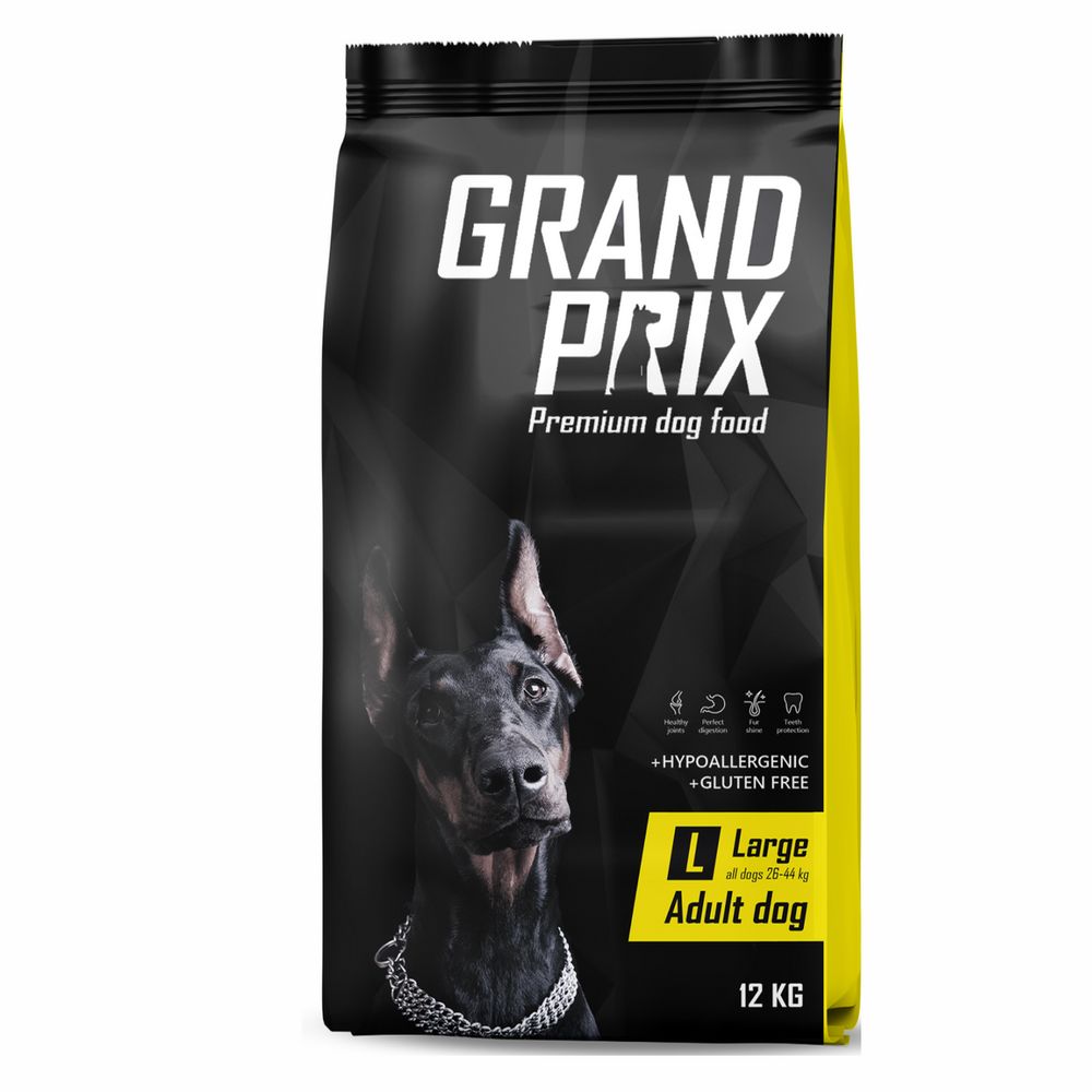 Сухой корм Grand Prix Large Adult для взрослых собак крупных пород с курицей 12 кг