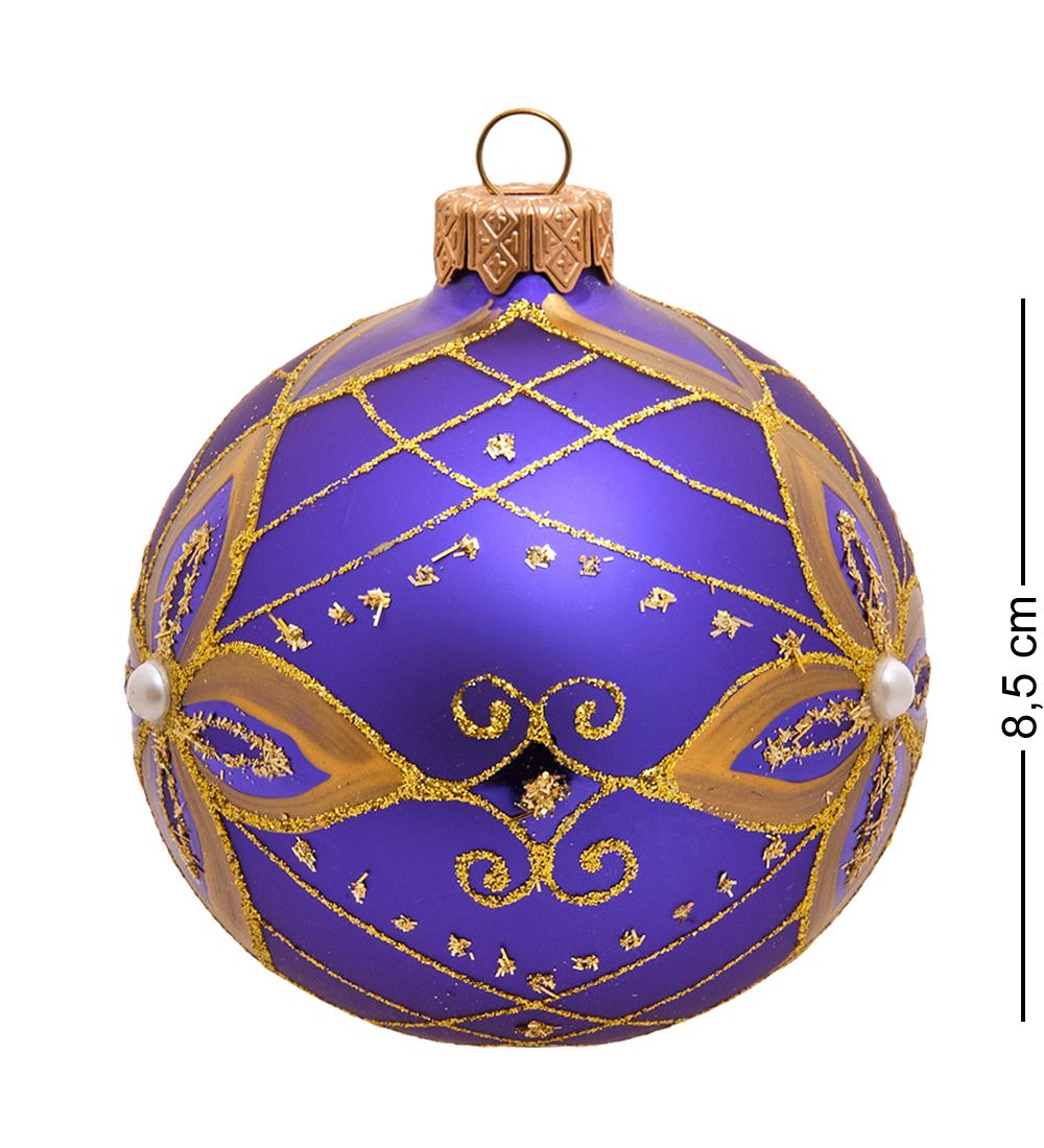 Элита НФШ-1567/2 Ел.украшение Шар «Зимний праздник» синий 80 мм