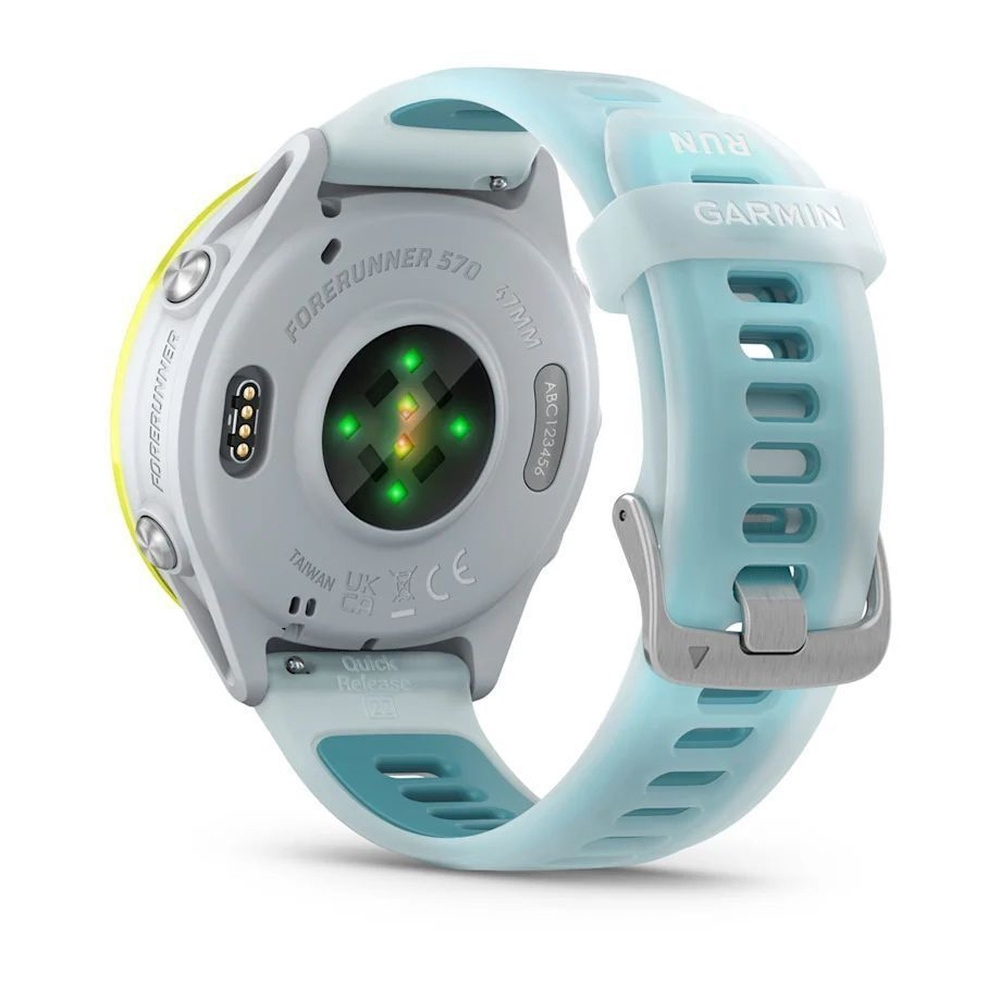 Смарт часы Garmin Forerunner 570 - 47 mm Amp Yellow Aluminum Translucent Whitestone / Turquoise