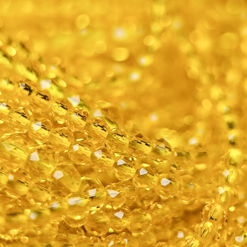 Желтая шпинель синтетическая, 2мм, шар, микроогранка