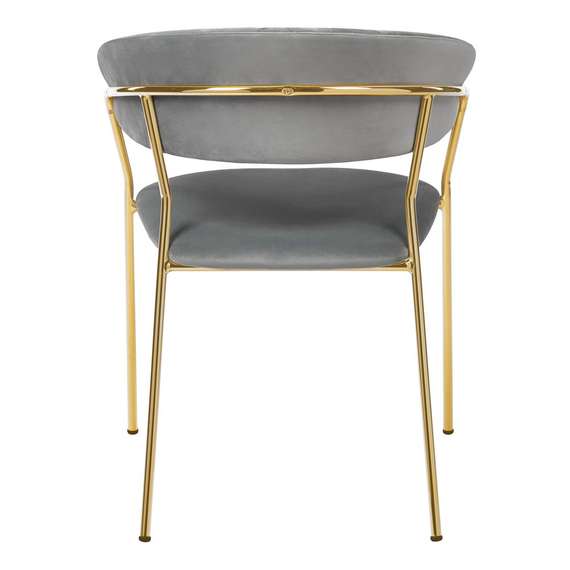Стул Turin серый велюр с золотыми ножками | Купить в Hallberg.ru