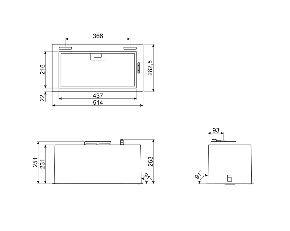 Встраиваемая вытяжка Smeg KSG52HPE