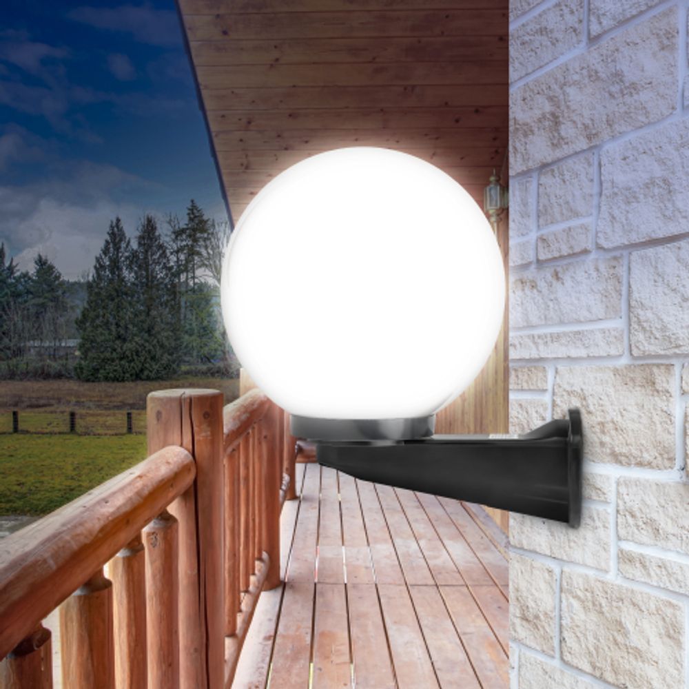 Садово-парковый светильник ЭРА НБУ 01-60-251 шар опаловый настенный IP44 Е27 max60Вт d250mm