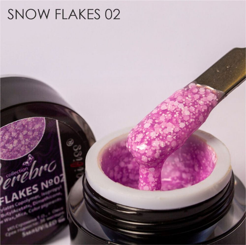 Гель-лак Snow Flakes №02 &quot;Serebro collection&quot;, 5 мл