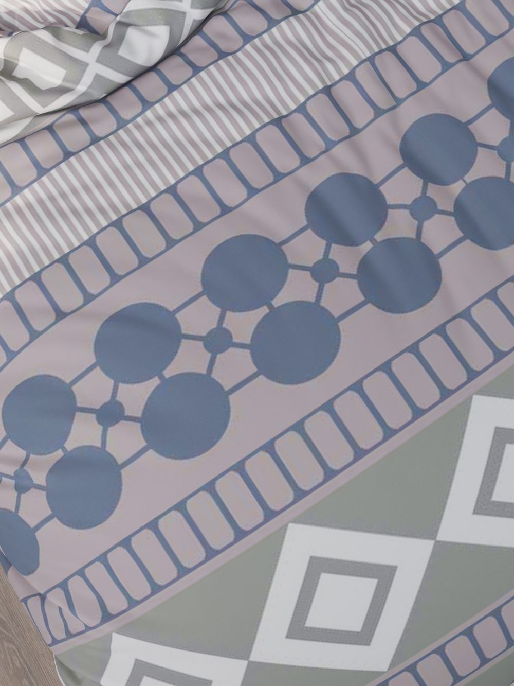 Простынь на резинке Полисатин Мечта "Knitting" 140x200 см