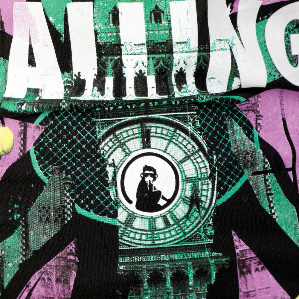 Женская теннисная майка Quiet Please London Calling Tank Top Women - Black, Multicoloured