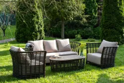 "Валенсия" лаунж-зона из искусственного ротанга, цвет бронзовый