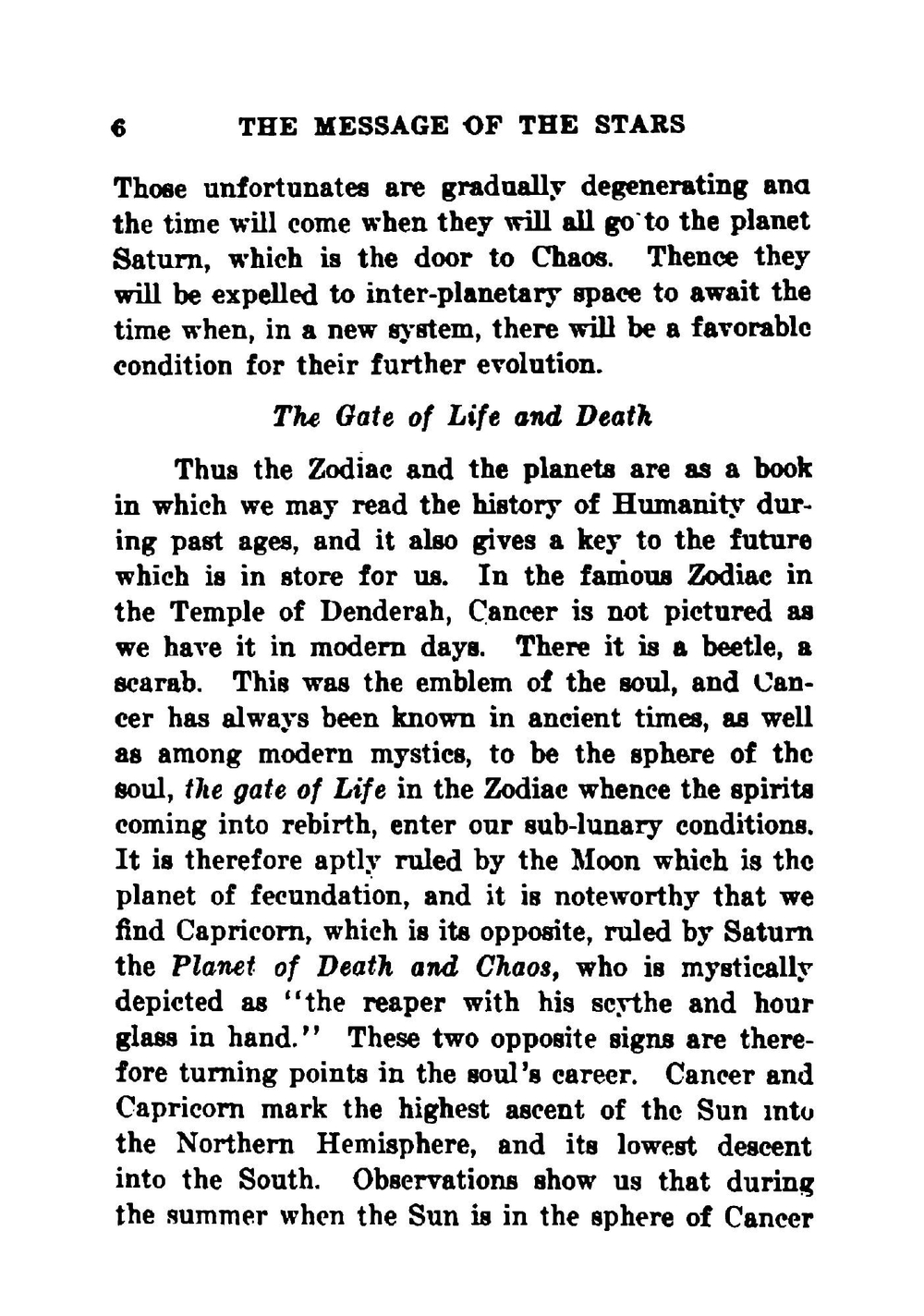 The Message of the Stars | Max Heindel