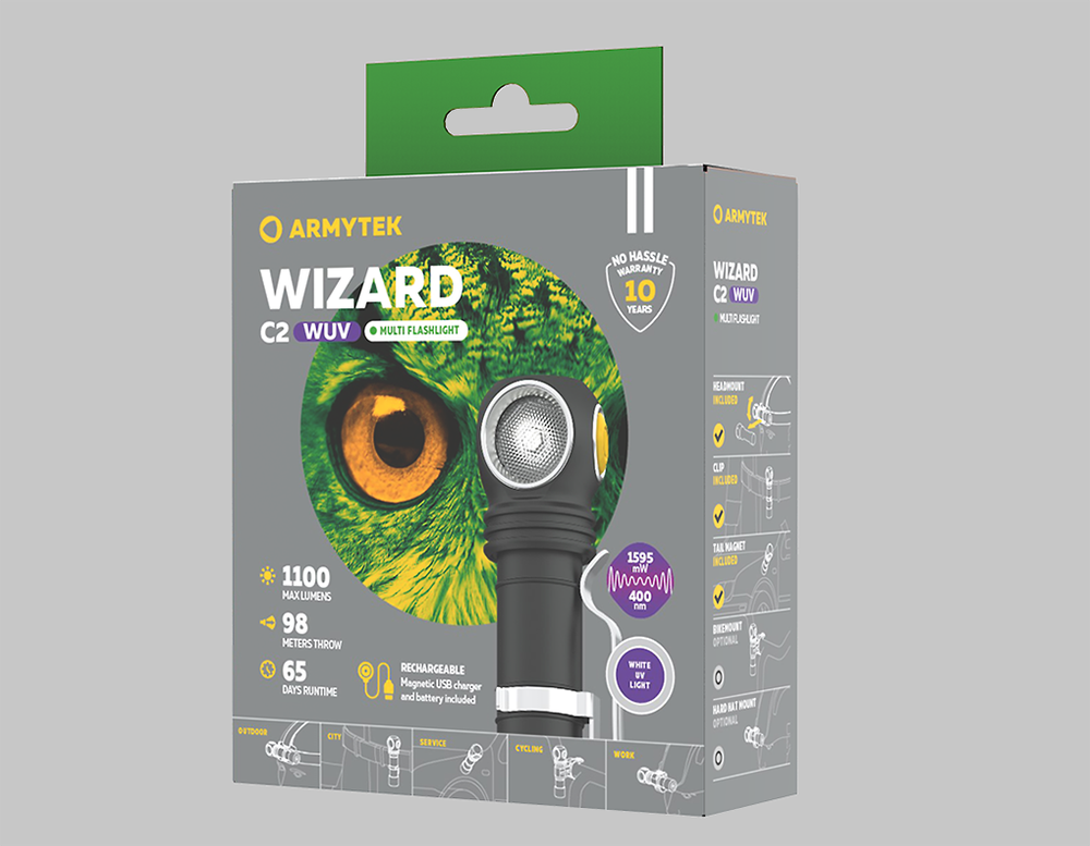 Фонарь Armytek Wizard C2 WUV Magnet USB [F08901UF]