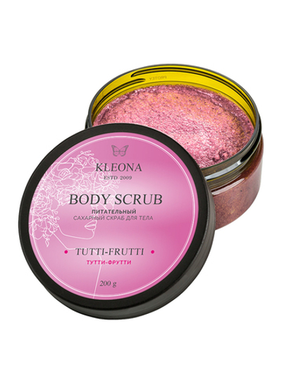 Скраб Kleona для тела сахарный Тутти-фрутти 200 г
