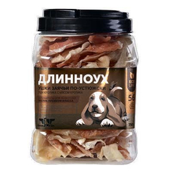 Грин Кьюзин Лакомство д/собак Длинноух (кроличьи уши с мясом кролика) туба 750гр