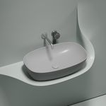 Умывальник чаша накладная овальная (цвет Серый Матовый) Element 610x385x140мм