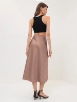 Юбка атласная, шелковая, на резинке