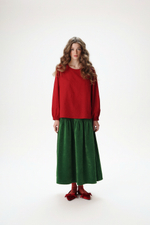 Блузка с длинными рукавами из батиста "Зимняя вишня"