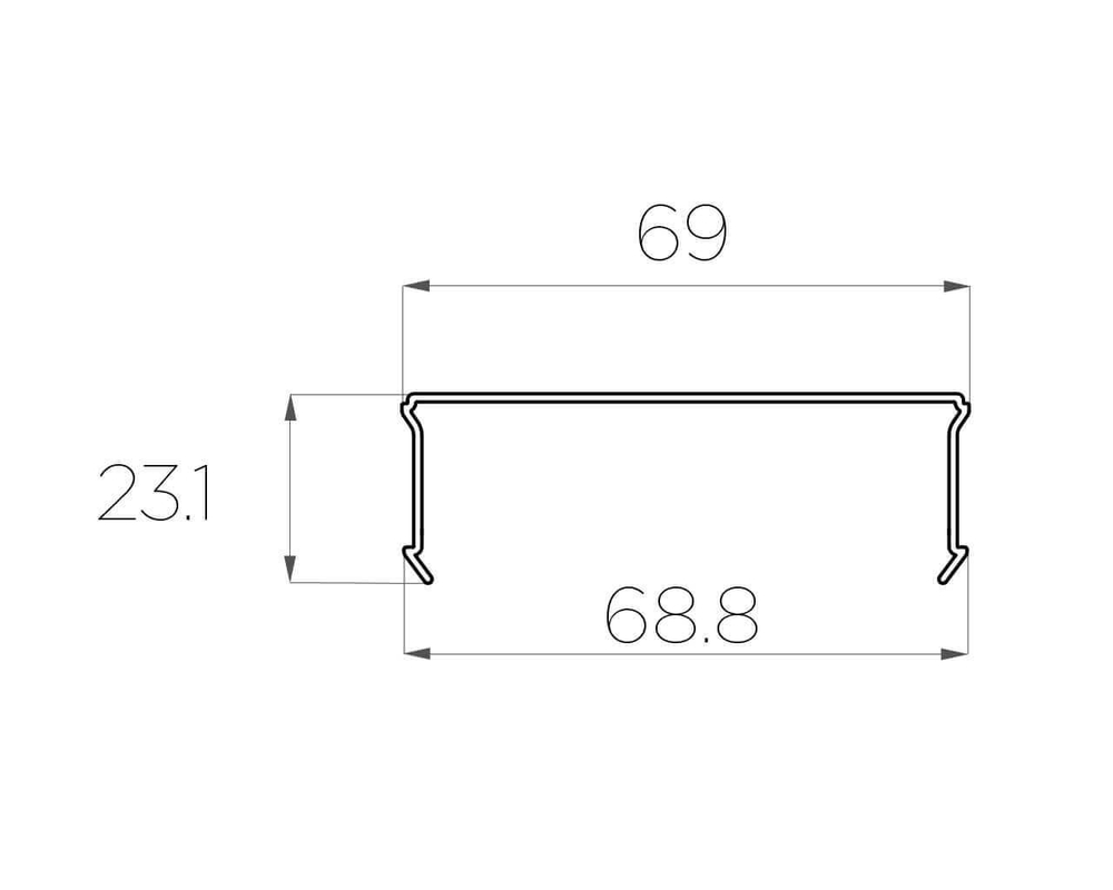 Рассеиватель матовый поликарбонат LC-LRM-M69-6