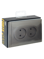 FORTE&PIANO Розетка 2-местная без заземления без защитных шторок безвинтовое крепление 10А FP526 сталь IEK