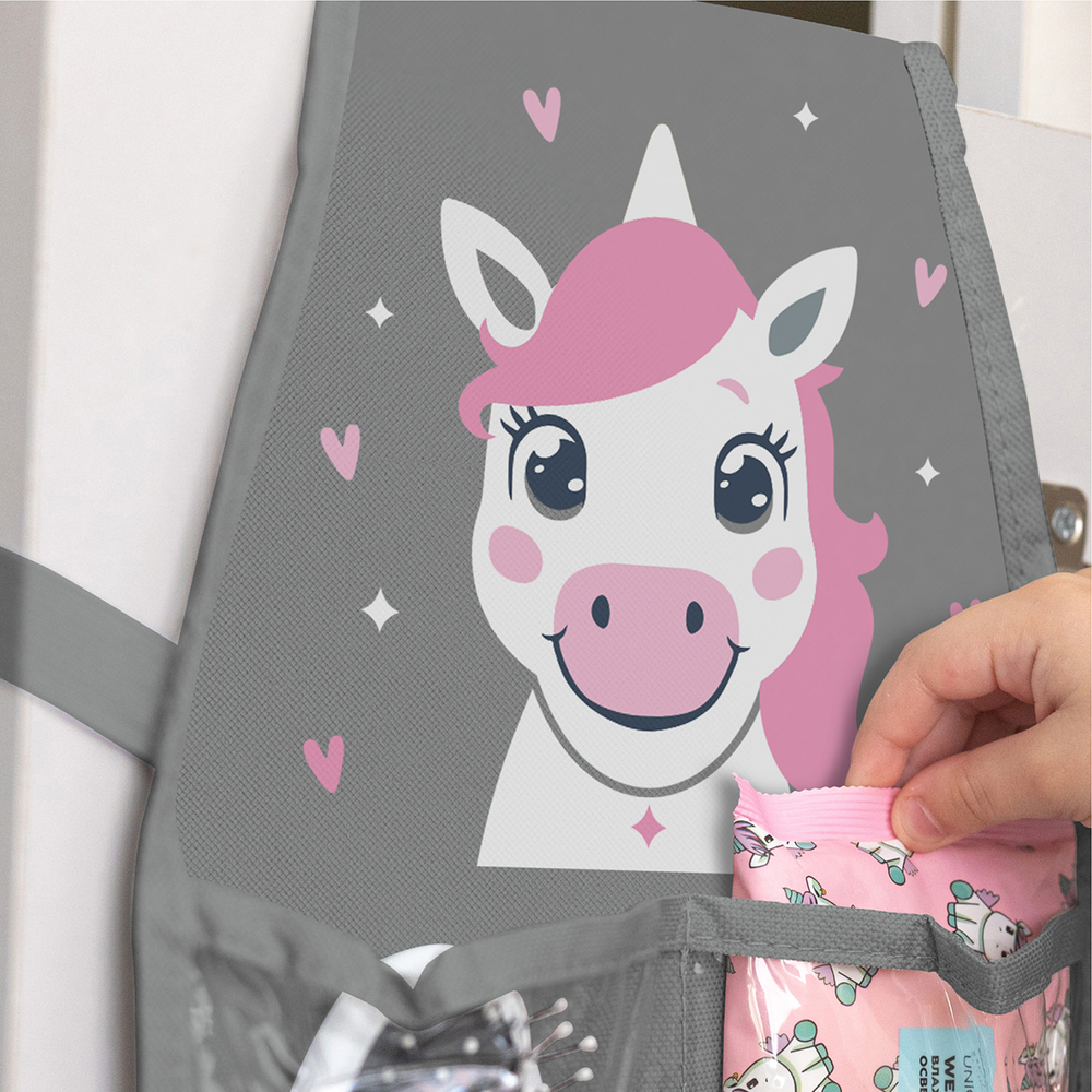 Набор для детского сада: кармашек, коврик, наклейки. Единорог