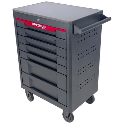 OPT-717MR Тележка инструментальная, 7 полок с набором инструментов 298 пр, металлическая столешница