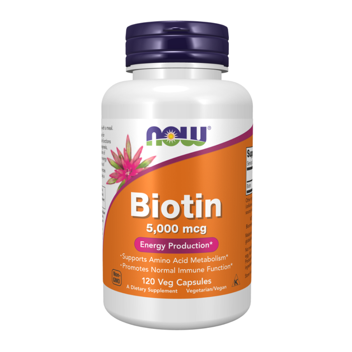Биотин 5000 мкг, Biotin 5000 mcg, Now Foods, 120 капсул