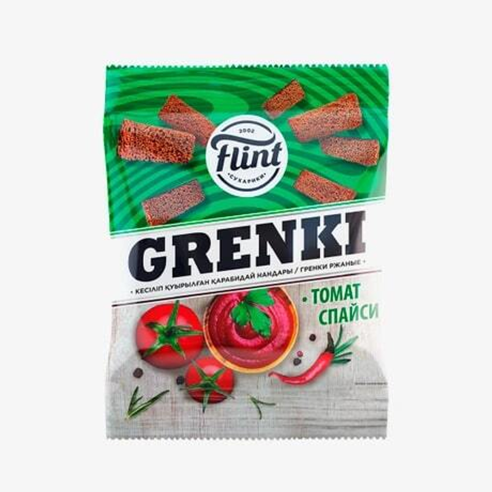 Гренки Flint томат спайси 180 гр