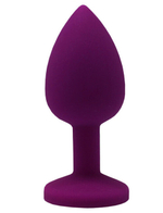 Маленькая фиолетовая пробка с нежно-розовым кристаллом (Цвет: фиолетовый с нежно-розовым)