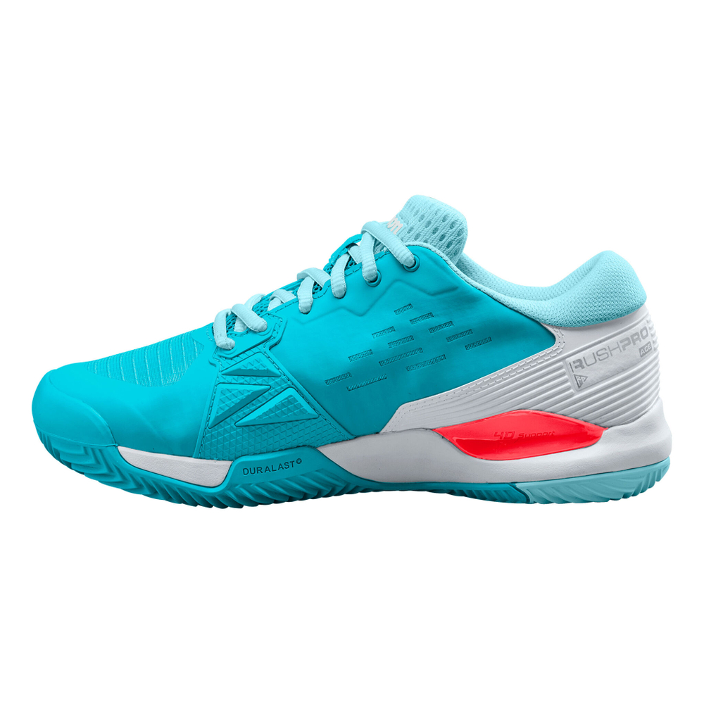 Женские теннисные кроссовки Wilson Rush Pro ACE Clay Court Shoe Women - Turquoise, White