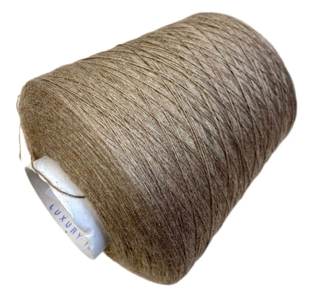 Пряжа бобинная Италия 245 г / 1592 м,(100г-650м) 50% кашемир 50% крапива, тонкая нить для вязания, премиальная