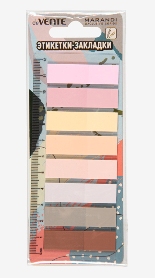 Закладки самоклеющ. 44*12 мм 8*20 л. 8 цвета(ов) ДЕВЕНТЕ Maранди