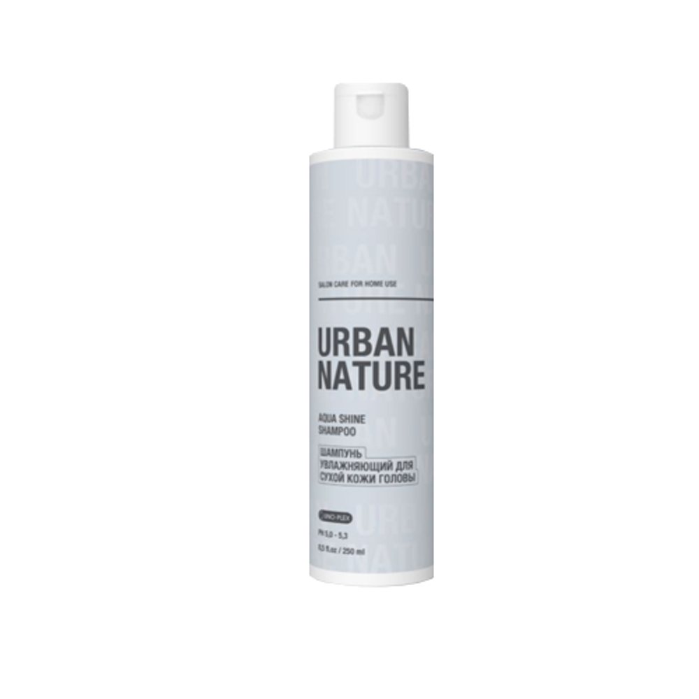 Urban Nature Salon Care AQUA SHINE Шампунь увлажняющий для сухой кожи головы